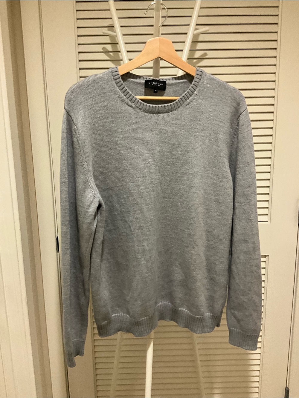 Unbound Merino Crewneck Sweater Light Gray